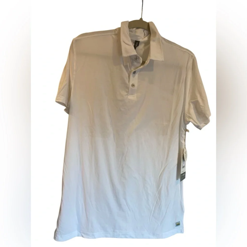 NWT Vuori strato tech polo WHITE Size: M
